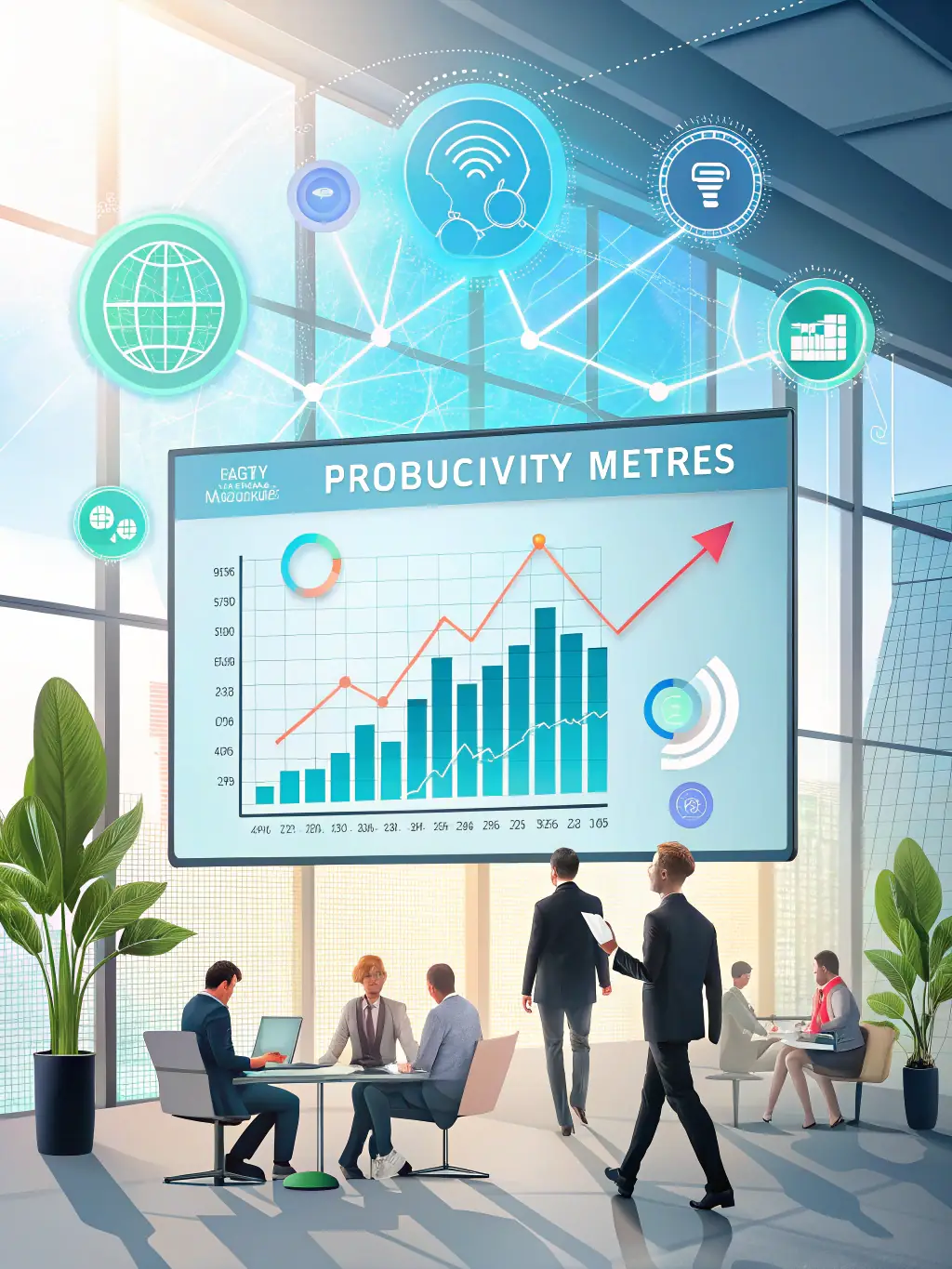 A graph showing business growth and success, illustrating VisionUKUno's proven track record in helping UK businesses thrive.